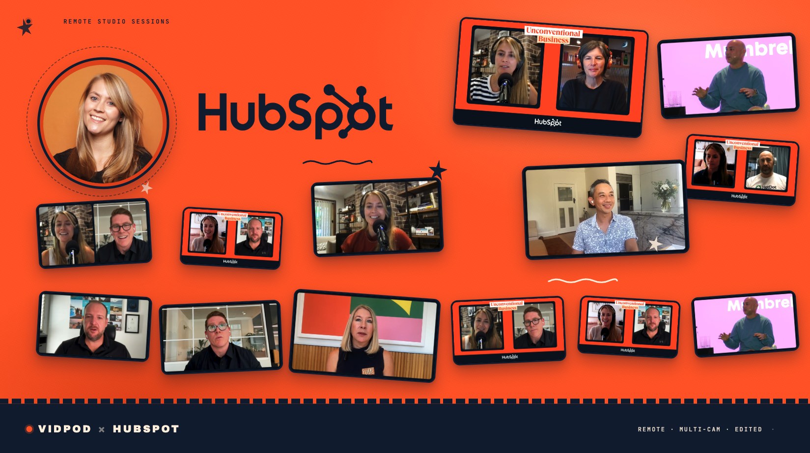 Unconventional Business — HubSpot Podcast in the VIDPOD studio